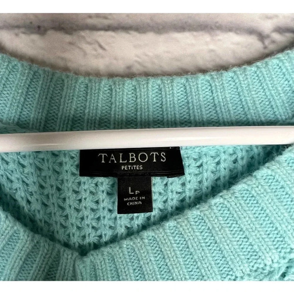 Talbots Crew Neck Lambswool Blend knit pullover Sweater Size Petite L - Picture 5 of 5